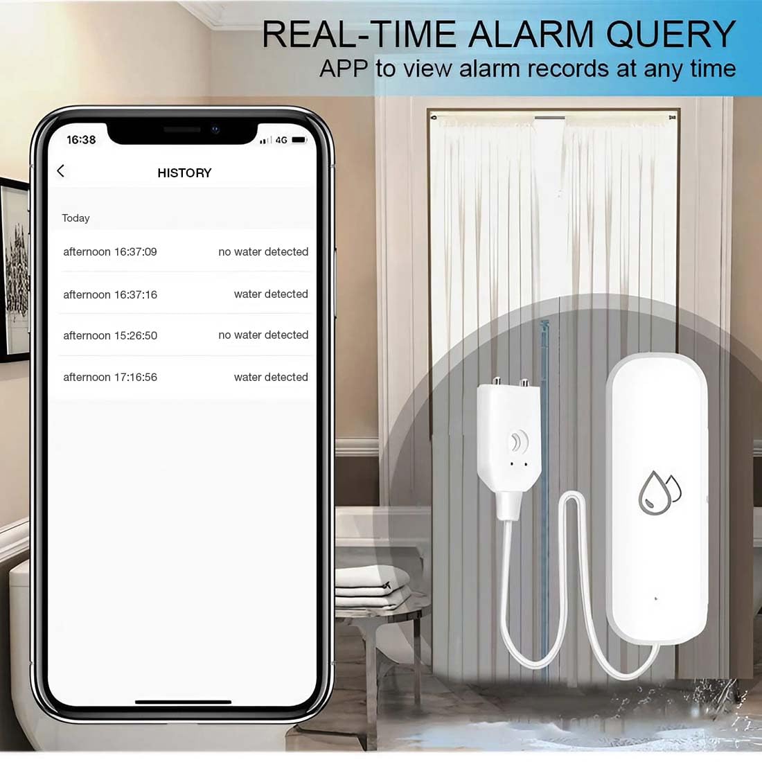 Mua Water Leak Detector Sensor: Home Water Flooding Monitor Smart Sink ...
