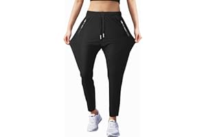 Hidkat Women's Outdoor Hiking Pants Lightweight Breathable Quick Dry Stretchy Running Athletic Pants with Zipper Pocket