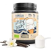 Earth Fed Muscle Whey Back Vanilla Irish Grass Fed Whey Protein Isolate | Third-Party Certified | 25g Protein, Truly Grass Fed Irish Whey | Organic Stevia, Soy Free | Non-GMO, Gluten Free
