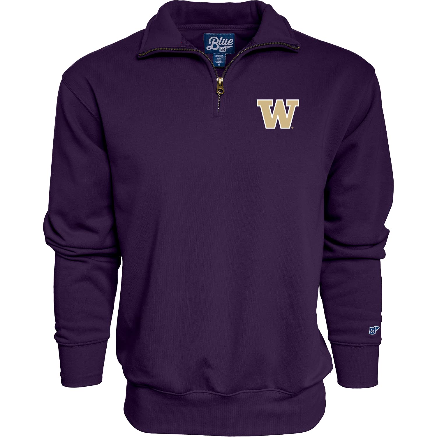 Blue 84 Men's Washington Huskies Quarter Zip Sweatshirt Icon Team Color, Team Color, XX-Large Image