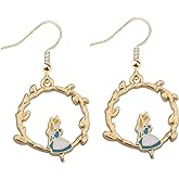 AKTAP Cartoon Movie Inspired Gift Al-e Rabbit Flower Earrings Fairy Tales Jewelry for Her