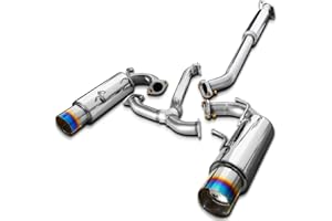 Spec-D Tuning Catback Dual Muffler Exhaust System W/Titanium Tip Compatible with 2013-2016 Scion FR-S