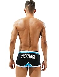 SEOBEAN Mens Low-Rise Trunk Boxer Brief Underwear