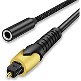 192KHz DAC Optical to 3.5mm Female Audio Converter, Optical to AUX | USB Power - From HDTV Optical Port to 3.5MM Audio Speaker or Headphone - Must Setup PCM Stereo Audio Format Out