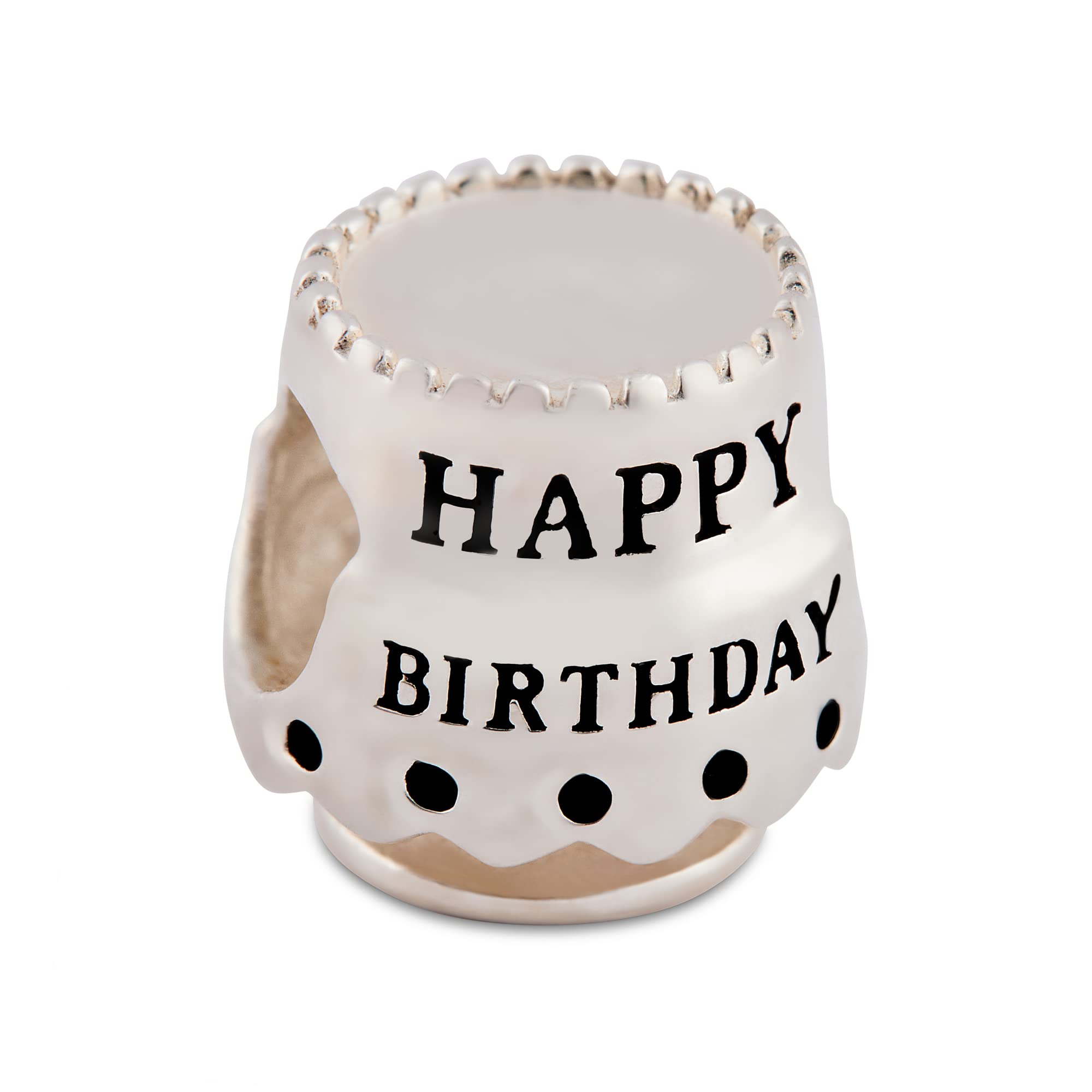 3 Grams Solid 925 Sterling Silver Happy Birthday Present Gift Charm Pendant