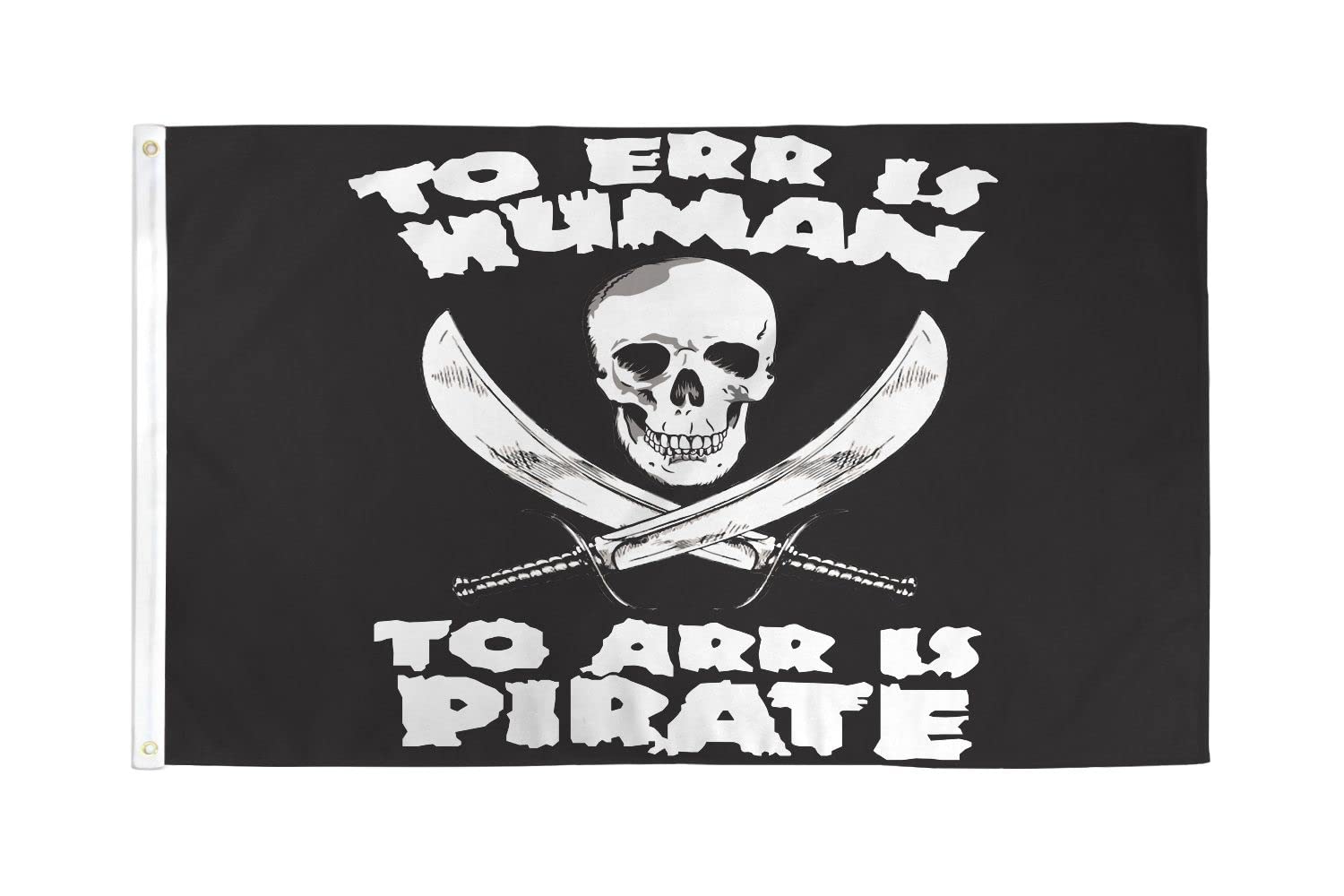 AZ FLAG - To Arr Is Pirate Flag - 3x5 Ft - 100D Polyester Skull Pirates Banner with Two Metal Grommets - Fade Resistant - Vivid Colors - 3' x 5' Feet - 150x90 Cm