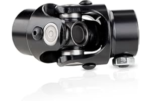 ACCSOE Steering U Joint Coupler, 3/4 DD Steering Shaft U Joint, Steering Universal Joint, Automotive Replacement U-Joint Coupling (Black, 3/4"-30 Spline X 3/4" DD)