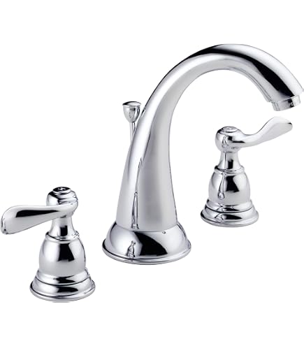 Delta Lorain Edelstahl Waschtisch-Armatur – 2 Griffe, WaterSense, Inkl. Ablauf
