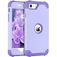 BENTOBEN for iPhone SE 2022 Case and iPhone SE 2020 Case, Heavy Duty 3 in 1 Full Body Rugged Shockproof Hybrid Hard PC Soft Rubber Case for iPhone SE 3rd/2nd Gen, Light Purple/Lavender