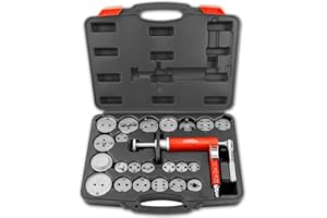 DKwoeshg Pneumatic Brake Caliper Compression Tool Kit, Air Operated Disc Brake Piston Wind Back Rewind Tool Set for Automotive Maintenance and Repair