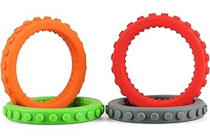 NEARBYME Sensory Oral Motor Chew Bracelet, Sensory Chew Rings for Autistic Chewers, ADHD, SPD, Oral Motor Stimulation or Special Needs