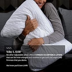 LUXOME LAYR Adjustable Firmness & Loft Pillow