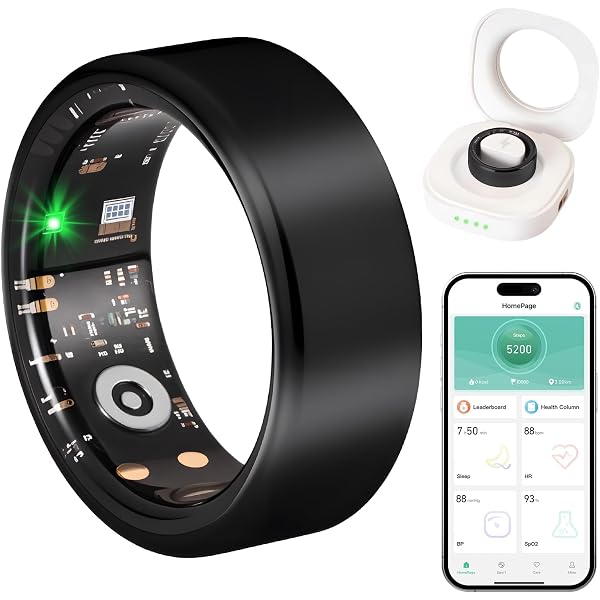 IP68 Waterproof Activity Ring Smart Ring Health & Fitness Tracker - 24/ ...