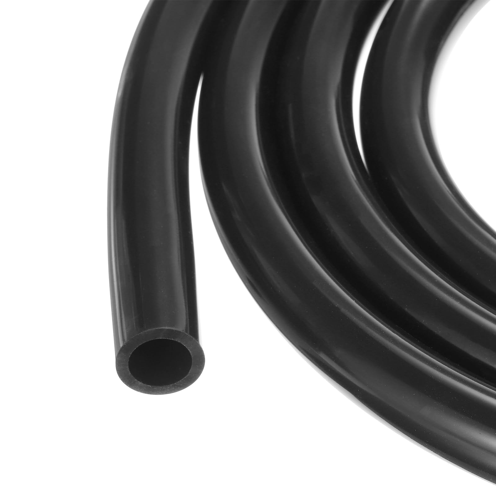 Rebower 10ft Silicone Tubing 16mm ID 22.2mm OD Black Industrial Plastic Tubing Pure Silicone Hoses for Pump Siphoning Draining Irrigation Brewing, 5/8" x 7/8"