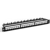 VCE 24 Port Patch Panel, 1U Blank Cat6 Rackmount Panel 19 inch | 1U 19-inch Rackmount. For Network, Home, Office. Blank Panel With Keystone Ports.