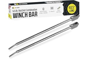 DC Cargo Mall Combination Winch Bar | Extra Long 40.5" | Square Head | Carbon-Steel Construction, Non-Slip Handle | Versatile Chain Binder and Winch bar for Flatbed Trailers and Trucks - Pack of 2