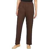 Alfred Dunner Womens Womens Plus-Size Soft Twill Mid-Rise Regular Fit Straight Leg Short Length Casual Pant