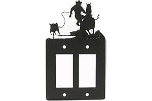 Innovative Fabricators, Inc. Calf Roper Double GFI Rocker Light Switch Plate Cover