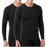 LAPASA Men's Thermal Underwear Top Crewneck Long Sleeve Shirt Base Layer Lightweight Midweight Heavyweight Winter M09/M26/M55
