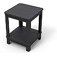 Keter Adirondack Deluxe Patio Side Table with Two Tiers and Easy Assembly - Perfect for Outdoor Fire Pit Seating, Graphite