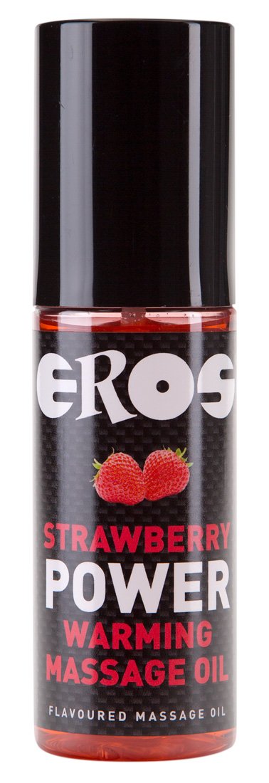 EROS Power Warming Massage Oil, Strawberry, 100 ml