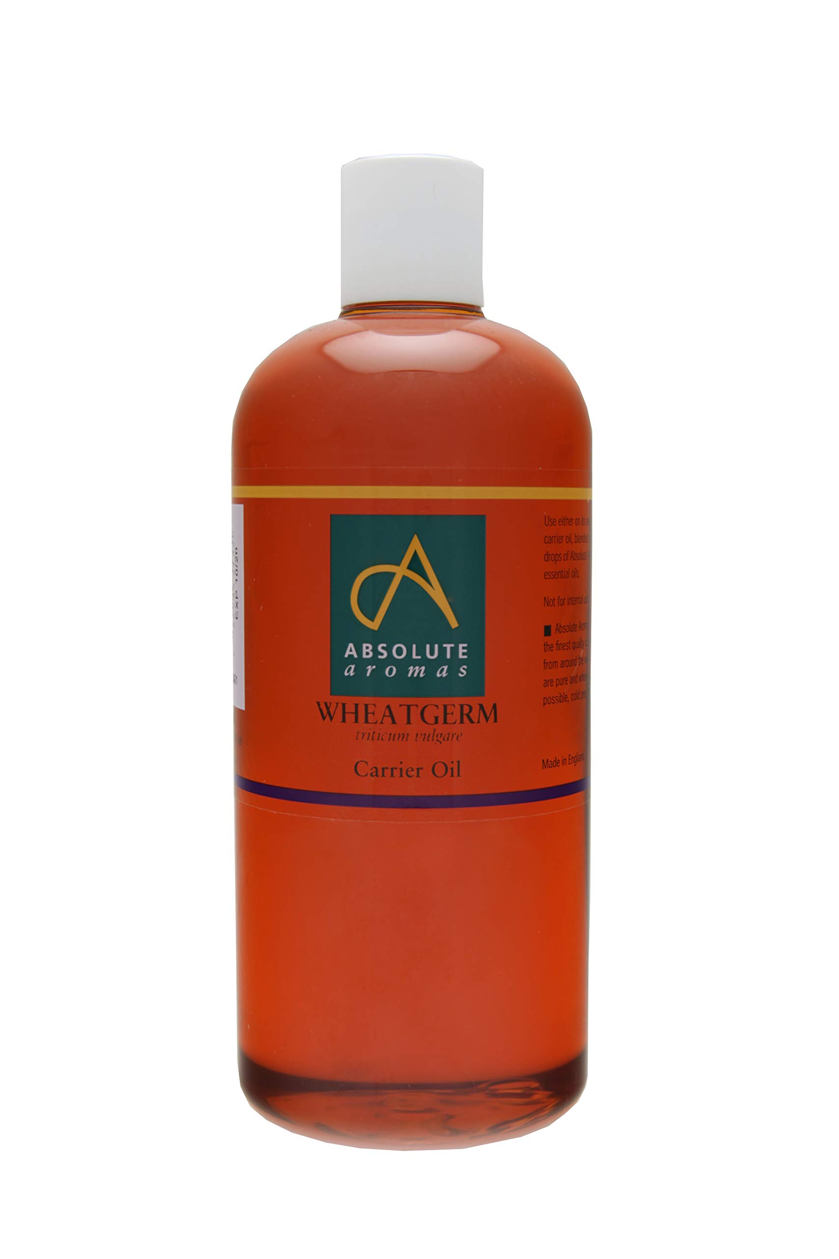 Absolute Aromas Wheatgerm 500ml - 100% Pure, Natural and Rich in Vitamin E Carrier Oil - for Massage, Aromatherapy and Blending Essential Oils