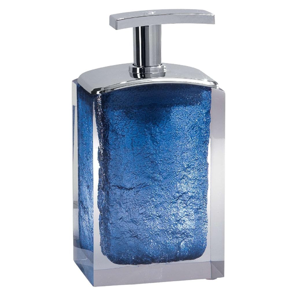 Gedy Antares Soap Dispenser, Resin, Blue, 6.2 x 8 x 15.5