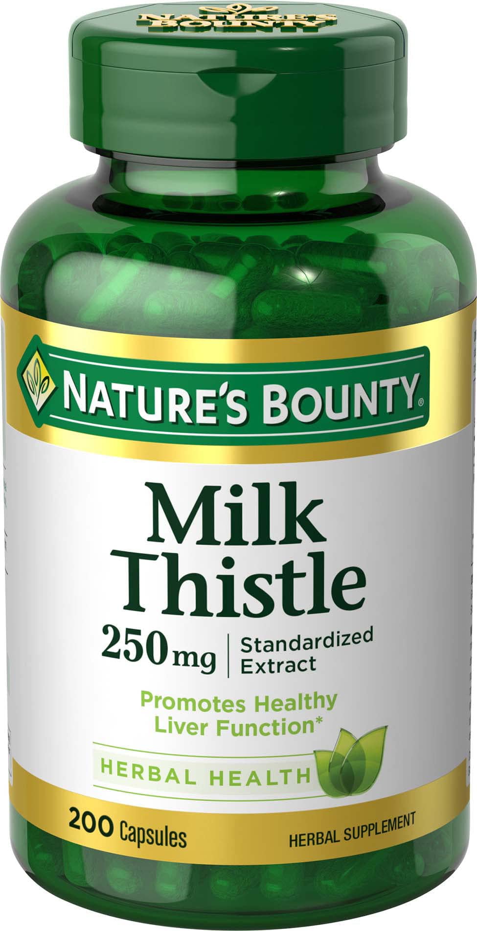 Nature's Bounty Milk Thistle 250 mg Capsules 200 ea (Pack of 2) Image