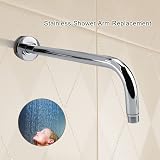 Garosa Stainless Steel Shower Arm 43cm Chrome Plated G1/2 Extension Pipe view 5