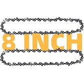 8 Inch Chainsaw Chain 3/8" LP Pitch .050" Gauge 33 Drive Links, 8 Inch Replacement Pole Saw Chains Compatible for Sun Joe SWJ800E SWJ806E, Chicago, Portland 62896, Greenworks, Oregon S33-2 Pack