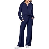 ANRABESS Women 2 Piece Outfits 2025 Fall Fashion Airport Wide Leg Pants Lounge Set Leisure Travel Vacation Clothes Sweatsuits