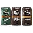 Peet's Coffee, Dark and Medium Roast Ground Coffee Bundle - Major Dickason's Blend, Big Bang, USDA Organic French Roast 54 Ounces (3 Bags of 18 Ounces)