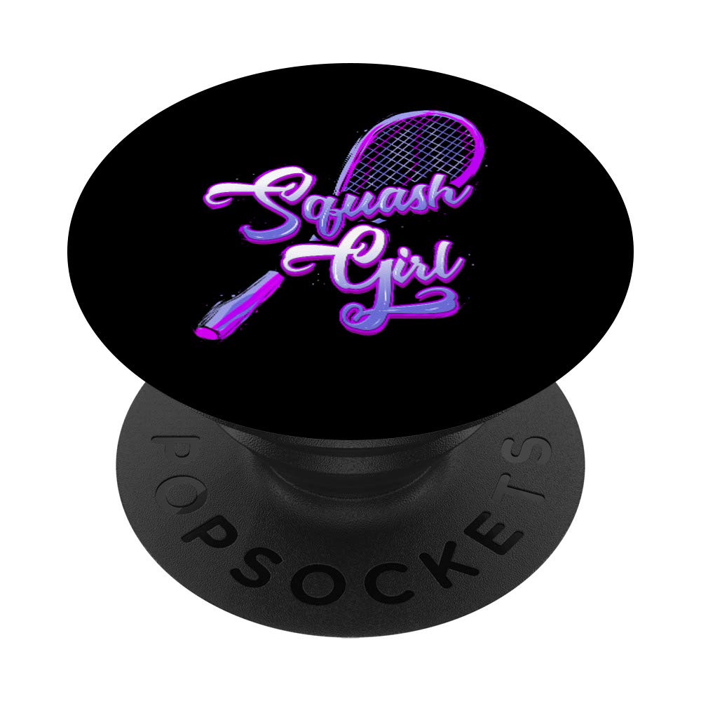 Squash Girl Racket And Ball Sport Game Player PopSockets Grip and Stand for Phones and Tablets