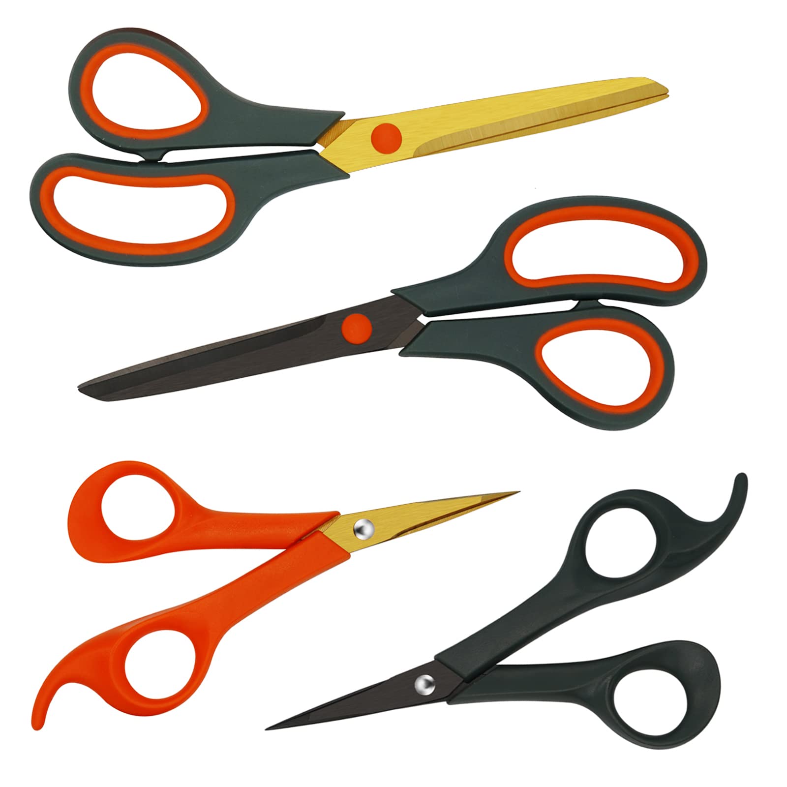 CCR 8.3" Titanium Craft Scissors 7" Tip Titanium Scissors Ultra Sharp Blades Comfort-Grip Handles Multi-Purpose for Home Work School Office Supplies and Sewing Set 4