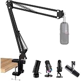 SoloCast Boom Arm Mic Stand, Adjustable Suspension Boom Scissor Arm Stand Compatible with HyperX SoloCast 2 &amp; 1 Gaming Microphone by SUNMON