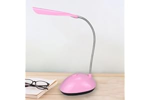 Battery Powered LED Desk Lamp, Portable Table Light for Office Dorm Bedroom Lightweight & Bright White Illumination