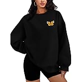 TSMNZMU Women Oversized Sweatshirts - Crewneck Long Sleeve Pullover Fleece Hoodie - Goth Grunge Punk Emo & Alt Style