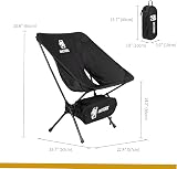 OneTigris Promenade Folding Camping Chair 150 kg Capacity Lightweight view 3