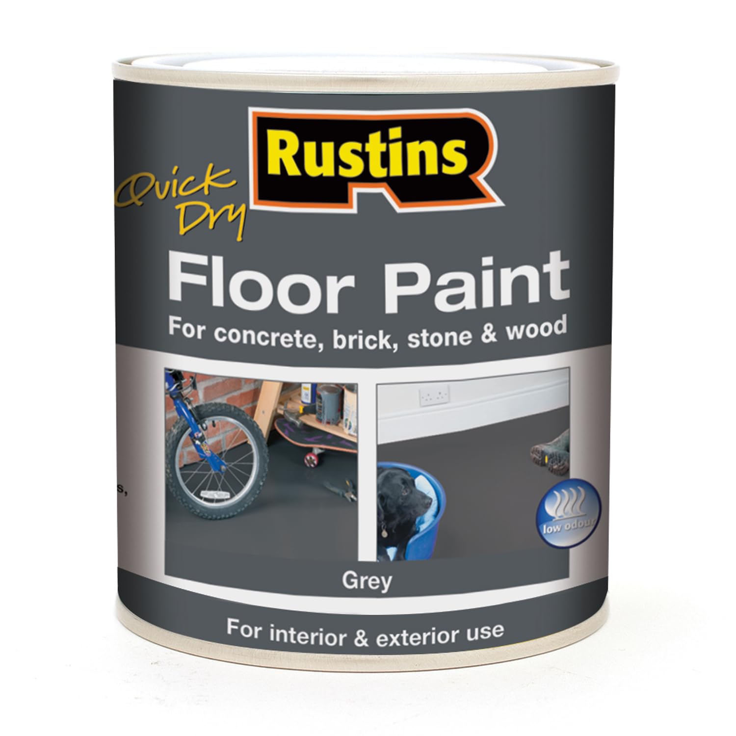Photo 1 of **MINOR DAMAGE - USED**
RUSTINS Quick Dry Floor Paint Grey 1 Litre