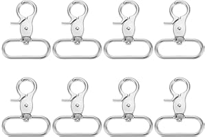 uxcell 8Pcs Swivel Snap Hook, 38mm(1 1/2") Trigger Snap Heavy Duty Metal Lobster Claw Clasp Lanyard Clips for Straps Bags Bel
