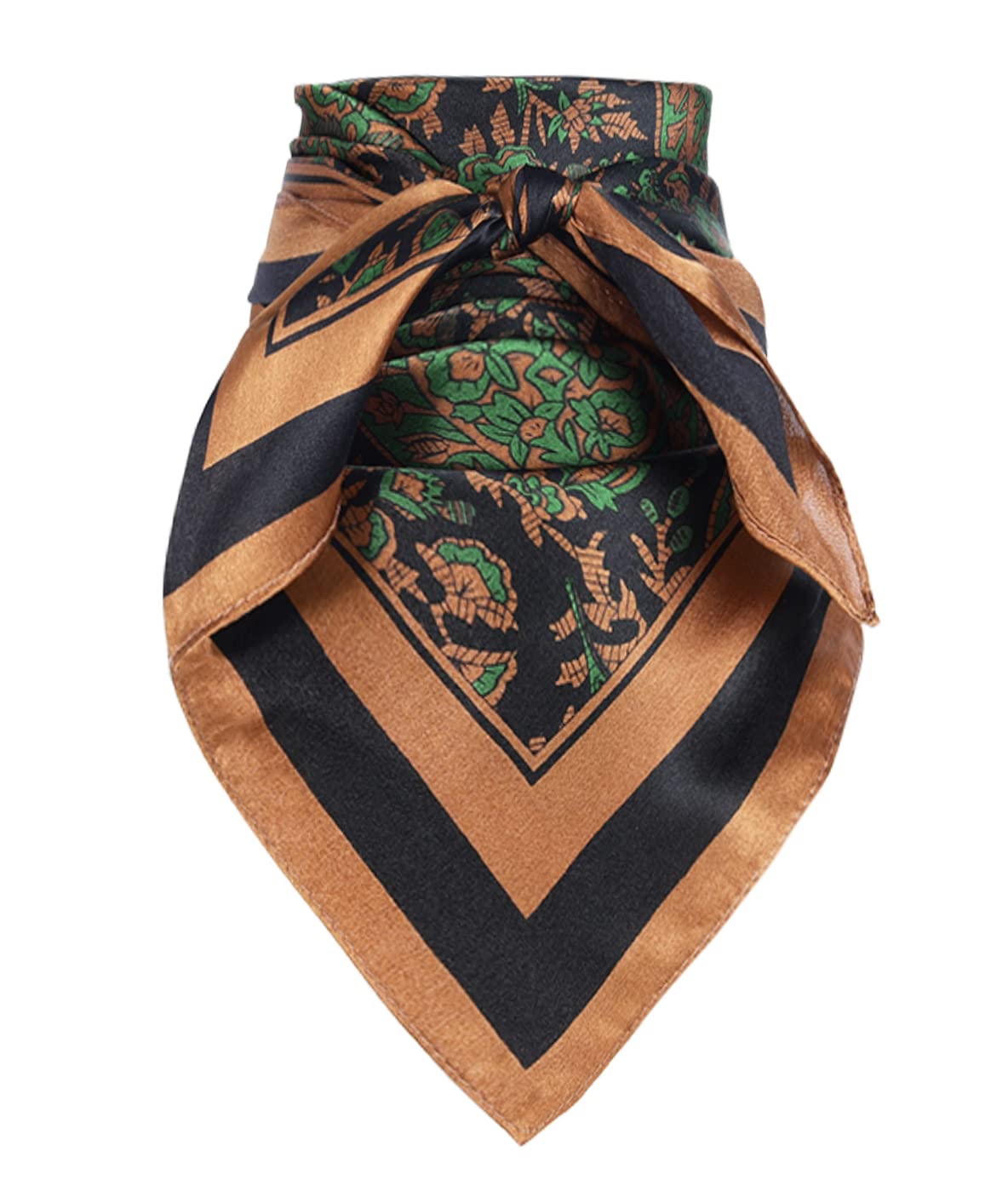 Folk Paisley Neck Rag 100% Mulberry Silk Square Scarf for 