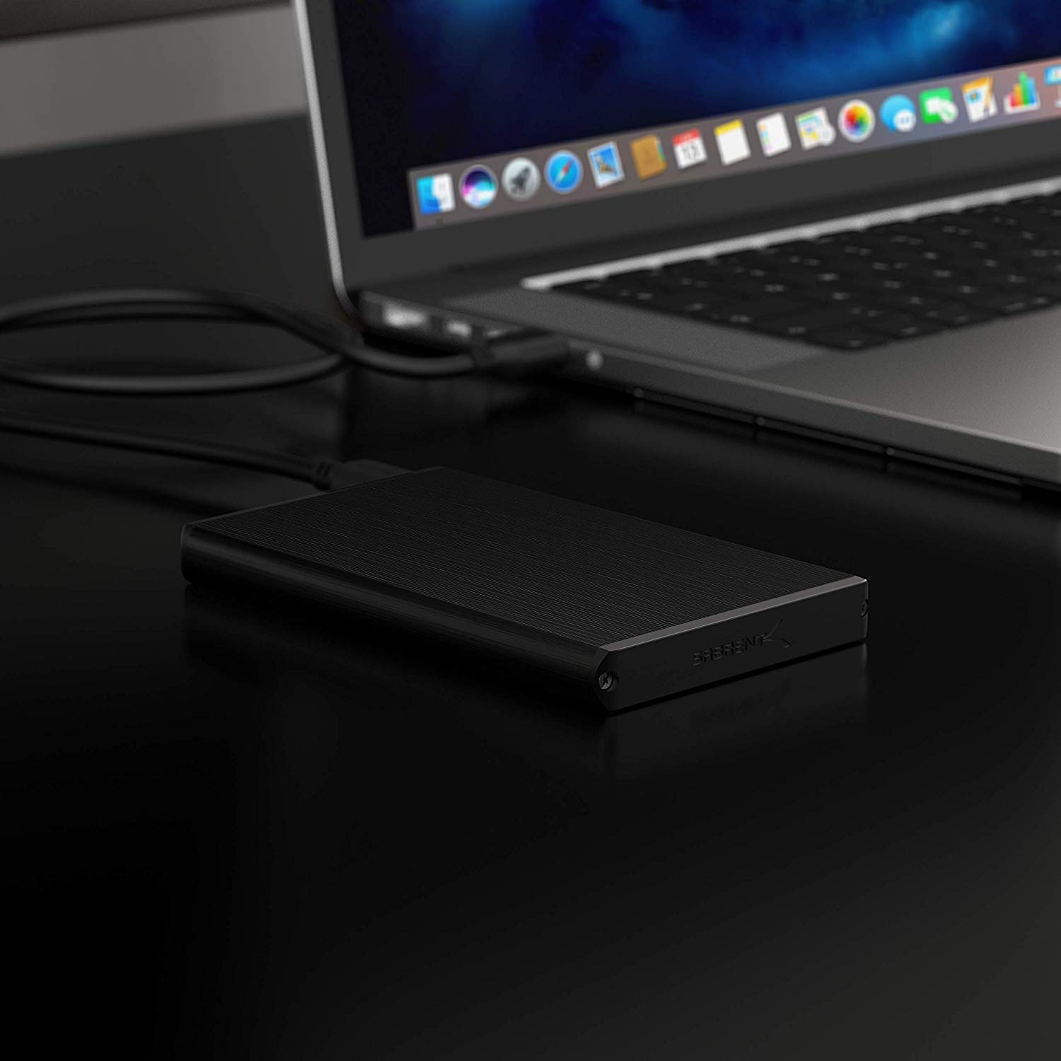 SABRENT [Upgraded Version Support UASP] Ultra Slim USB 3.0 to 2.5-Inch SATA External Aluminum Hard Drive Enclosure [Black] (EC-UK30)