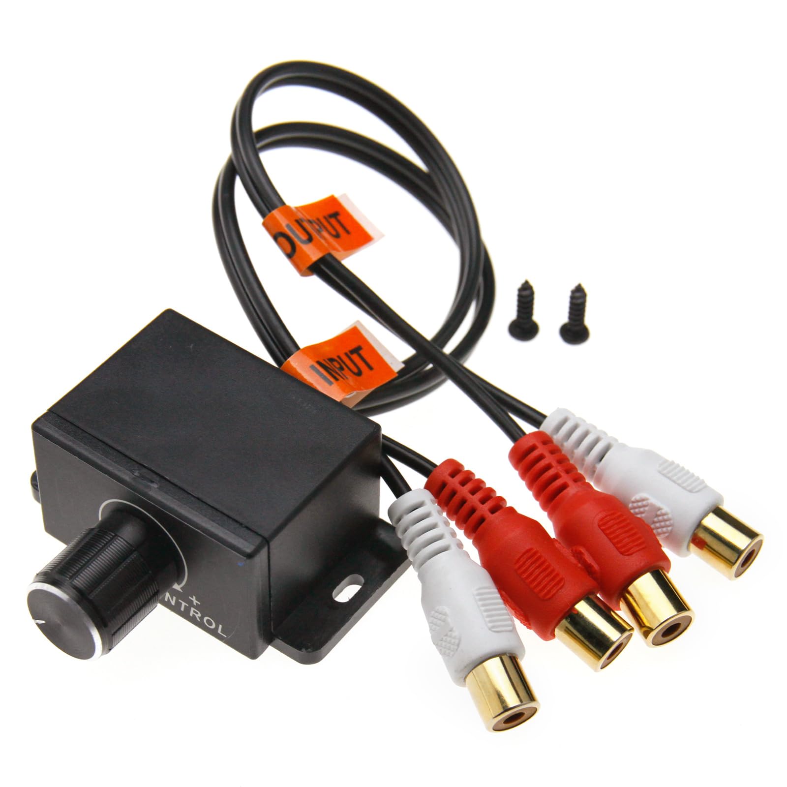 YINETTECH Car 4 RCA's Amplifier Audio Bass RCA Amplifier Gain Level Volume Controller