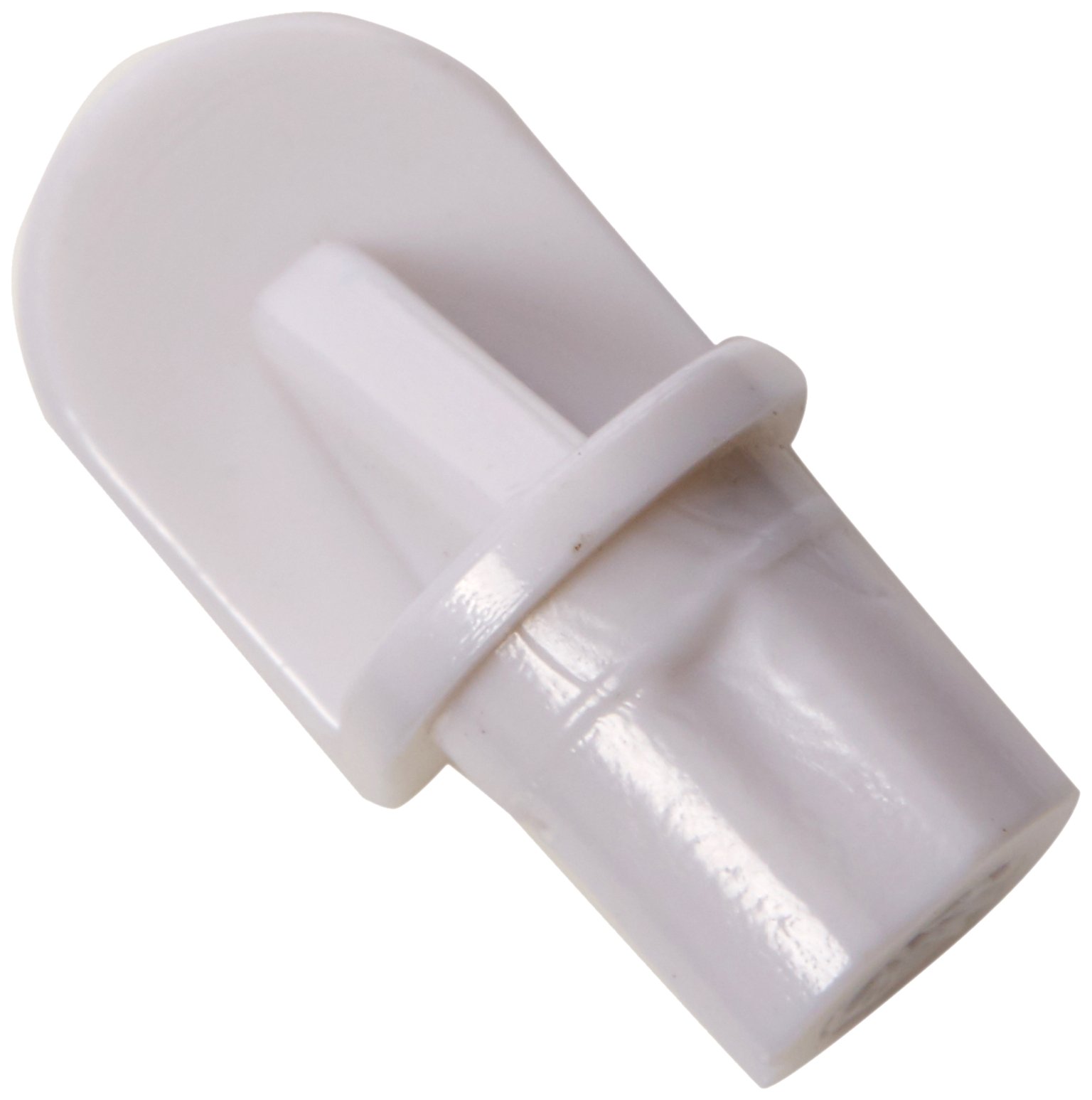 Merriway BH03699 (100 Pcs) Plastic Push-In Shelf Support Studs, White 6mm Peg - Pack of 100 Pieces