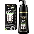 COSMTEK Black Hair Dye Shampoo, Semi-Permanent Hair Color Shampoo for Women and Men, Herbal Ingredients and Ammonia Free, 3 i