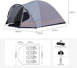 Portal 4 Person Tent with Porch 4000mm Waterproof Dome Camping Tent view 4