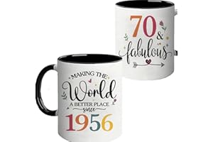70th Birthday Gifts for Women 1956 70th Birthday Mugs 70 Year Old Birthday Gift 1956 70th ChristmasGift Anniversary Husband o