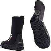 Dive Boots with Anti-Slip Sole 5mm Neoprene Diving Boots Water Boots for Men Women Neoprene Bootie for Snorkeling Scuba Diving Surfing Rafting Windsurfing