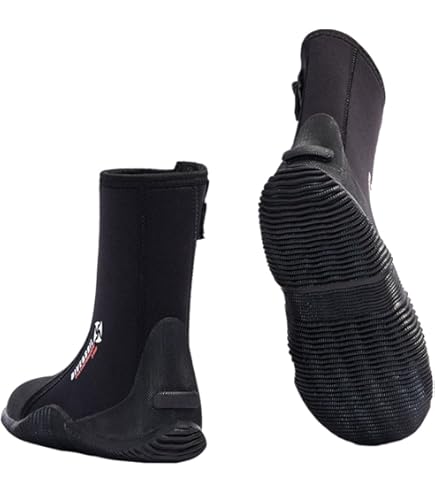 Mens Womens 5mm Neoprene Scuba Diving Boots Side Zip Wide Toe Boots 5mm Neoprene Dive Boots Wetsuit Boots With Side Zipper  main image 2