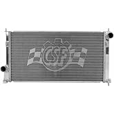 CSF Radiator, 25.563 in W x 1.438 in D, Single Pass, Passenger Side Inlet, Driver Side Outlet, Aluminum, Polished